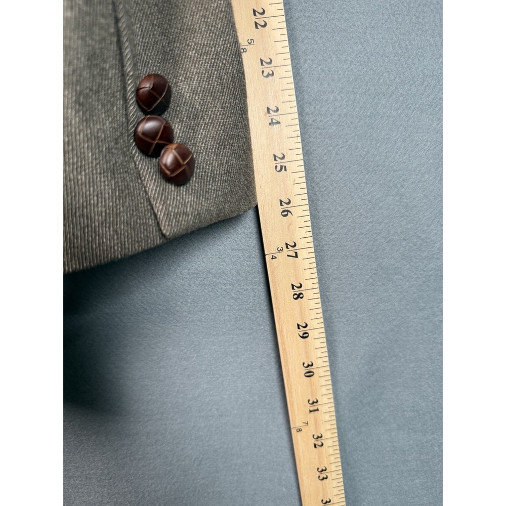 Vintage Orvis Tweed Blazer Sport Coat 42R Made in USA Suede Elbow Patches - Picture 12 of 13